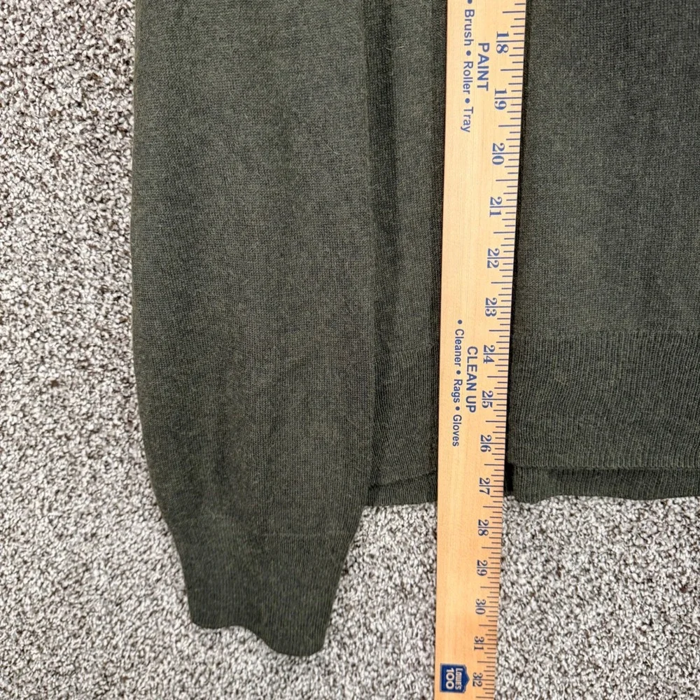 Banana Republic Sweater Mens XL Green Silk Cashmere Crewneck Pullover Old Money